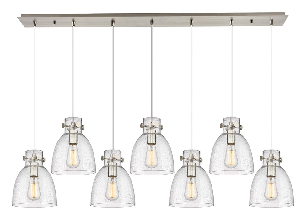 Innovations 127-410-1PS-SN-G412-8SDY Five Light Linear Pendant, Brushed Satin Nickel