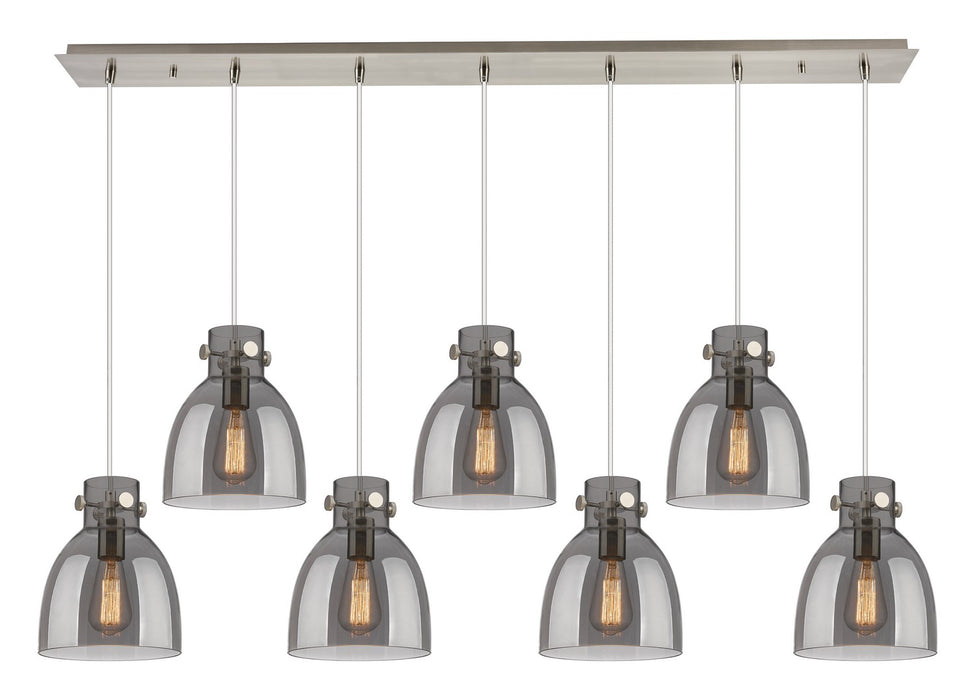 Innovations 127-410-1PS-SN-G412-8SM Eight Light Linear Pendant, Brushed Satin Nickel
