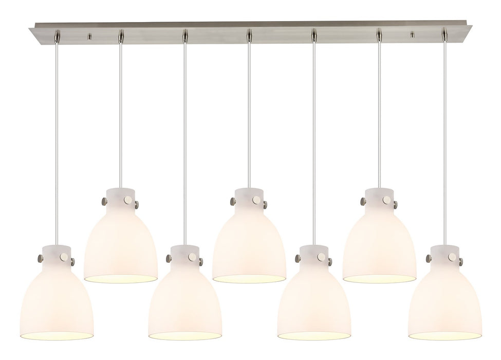 Innovations 127-410-1PS-SN-G412-8WH One Light Linear Pendant, Brushed Satin Nickel