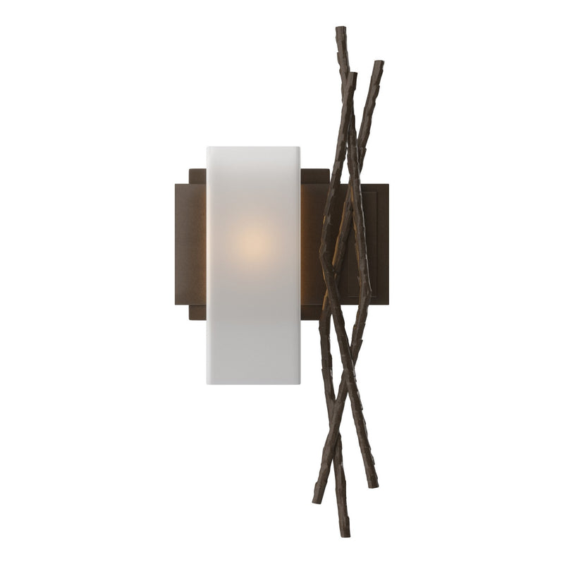Hubbardton Forge 207670-SKT-LFT-05-GG0351 One Light Wall Sconce, Bronze