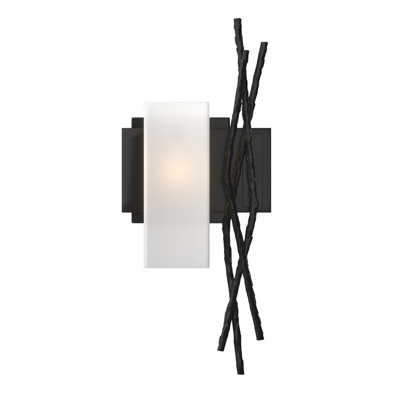 Hubbardton Forge 207670-SKT-LFT-10-GG0351 One Light Wall Sconce, Black