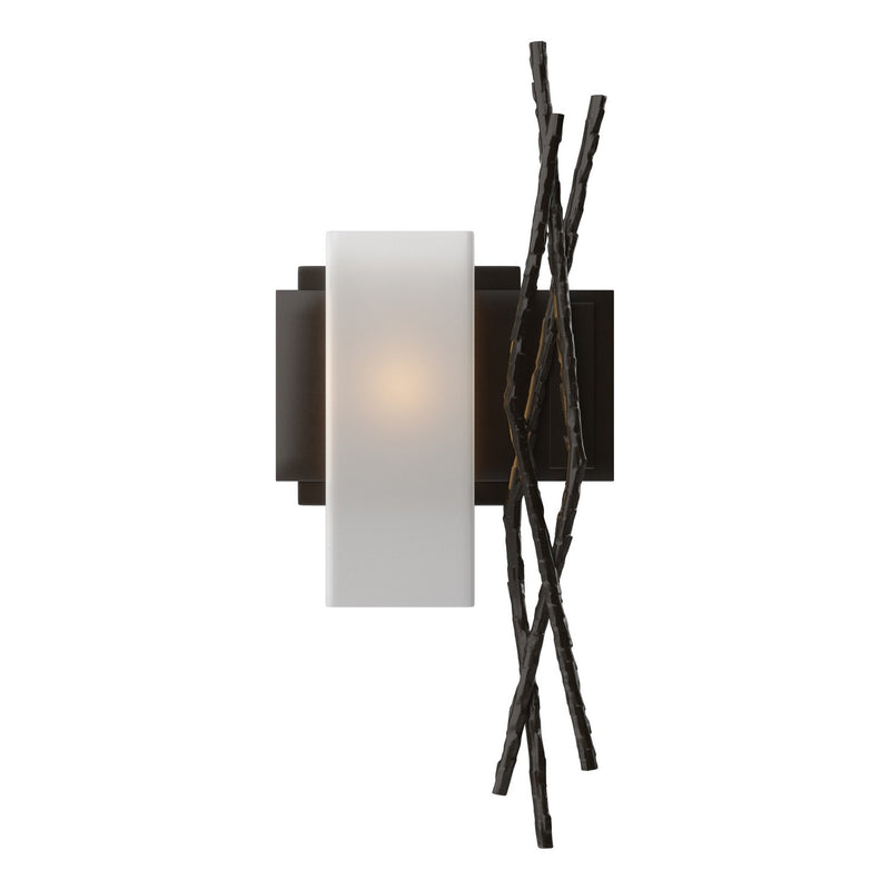 Hubbardton Forge 207670-SKT-LFT-14-GG0351 One Light Wall Sconce, Oil Rubbed Bronze