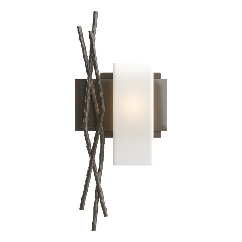 Hubbardton Forge 207670-SKT-RGT-07-GG0351 One Light Wall Sconce, Dark Smoke