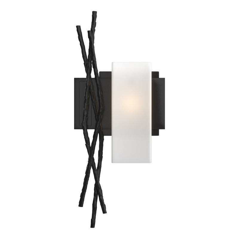Hubbardton Forge 207670-SKT-RGT-10-GG0351 One Light Wall Sconce, Black