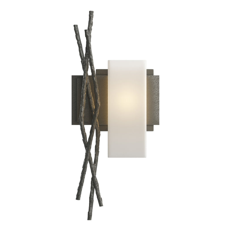 Hubbardton Forge 207670-SKT-RGT-20-GG0351 One Light Wall Sconce, Natural Iron
