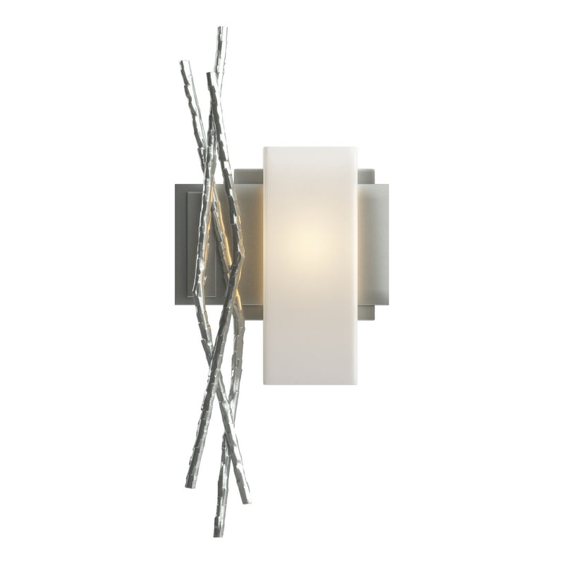 Hubbardton Forge 207670-SKT-RGT-82-GG0351 One Light Wall Sconce, Vintage Platinum