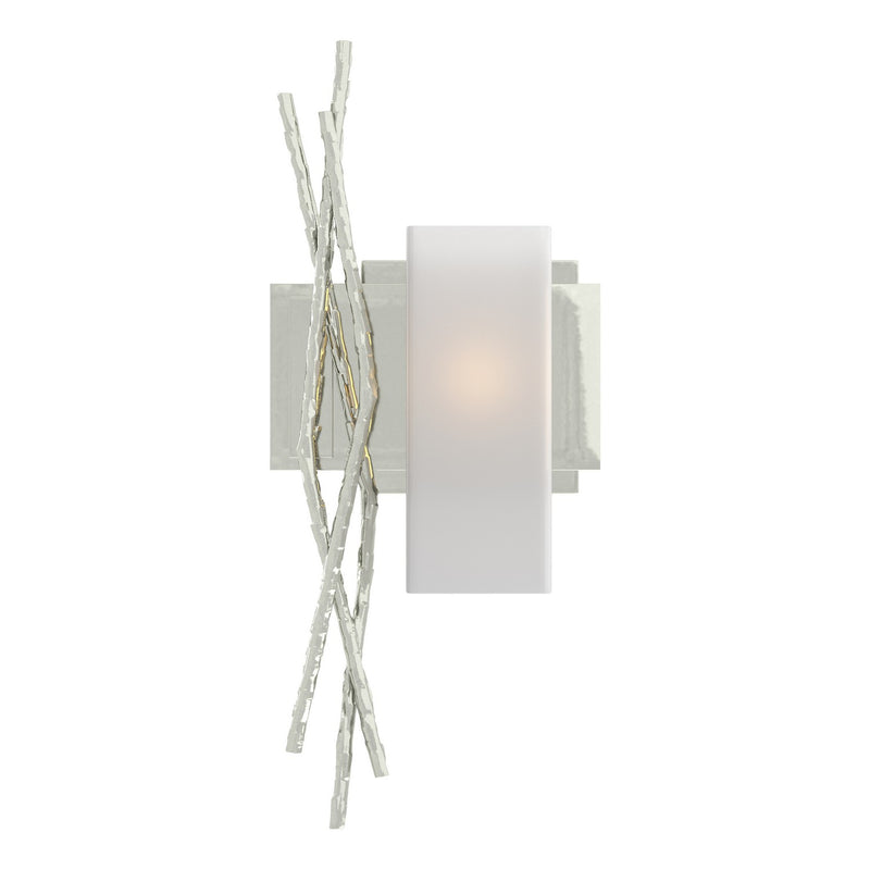 Hubbardton Forge 207670-SKT-RGT-85-GG0351 One Light Wall Sconce, Sterling