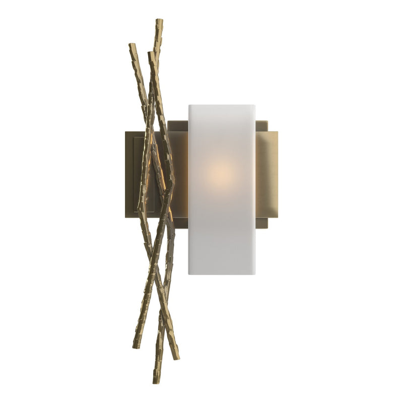 Hubbardton Forge 207670-SKT-RGT-86-GG0351 One Light Wall Sconce, Modern Brass