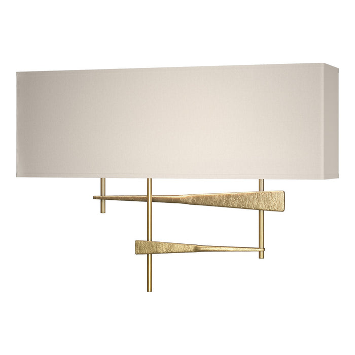 Hubbardton Forge 207675-SKT-86-SE1606 LED Wall Sconce, Modern Brass