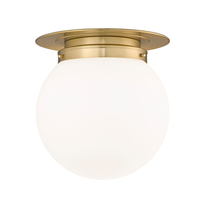 Z-Lite 7505F13-HBR One Light Flush Mount, Heritage Brass