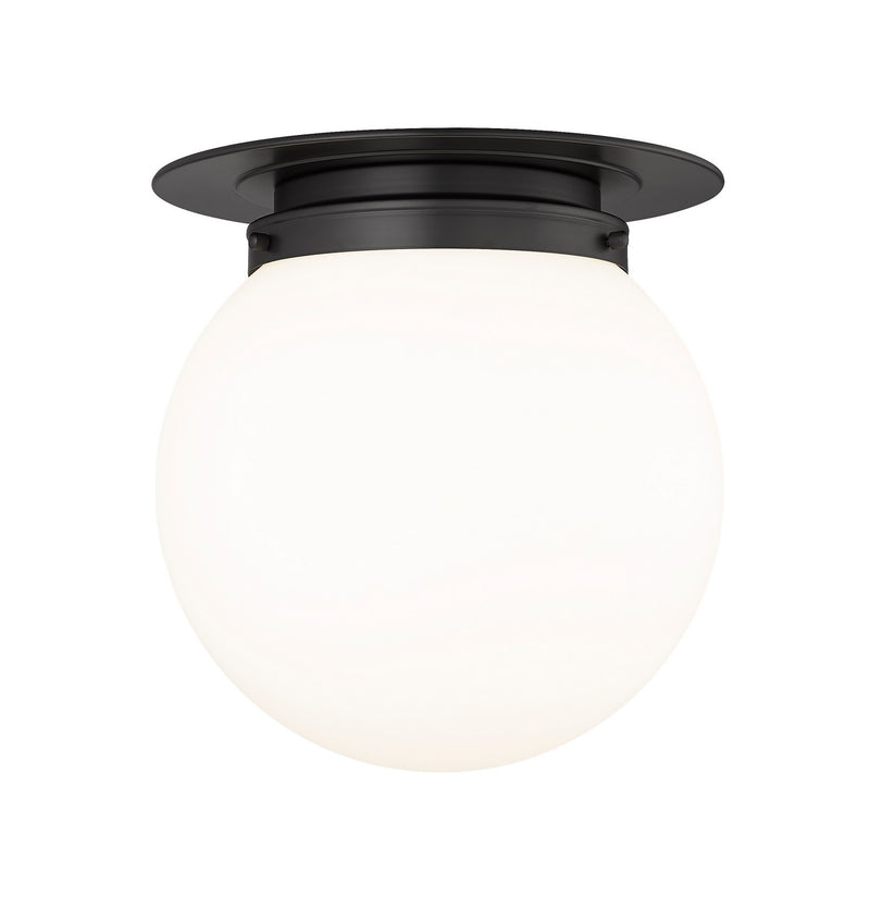 Z-Lite 7505F13-MB One Light Flush Mount, Matte Black