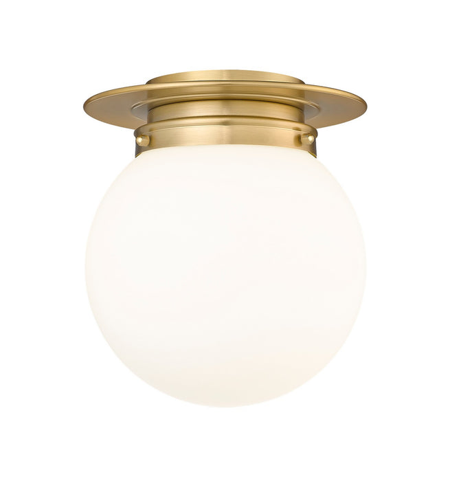 Z-Lite 7505F9-HBR One Light Flush Mount, Heritage Brass