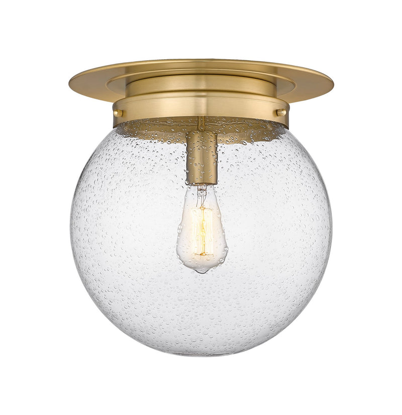 Z-Lite 7506F13-HBR One Light Flush Mount, Heritage Brass