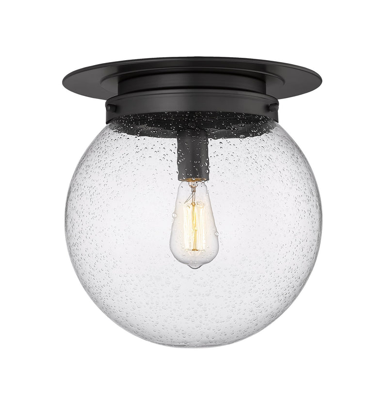 Z-Lite 7506F13-MB One Light Flush Mount, Matte Black
