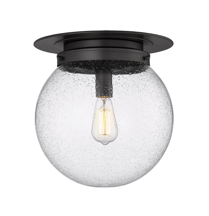 Z-Lite 7506F13-MB One Light Flush Mount, Matte Black