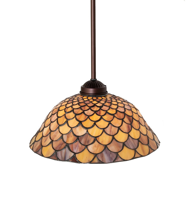 Meyda Tiffany 102299 One Light Pendant, Mahogany Bronze