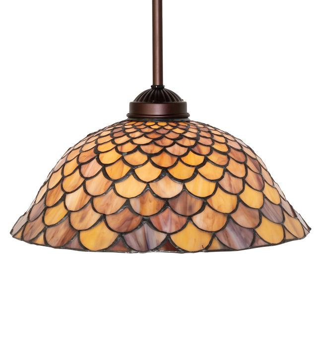 Meyda Tiffany 102299 One Light Pendant, Mahogany Bronze