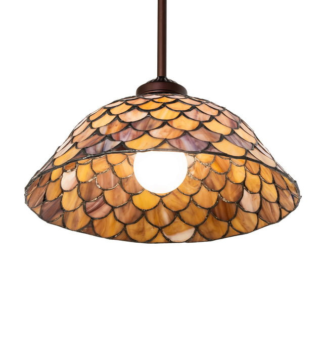 Meyda Tiffany 102299 One Light Pendant, Mahogany Bronze
