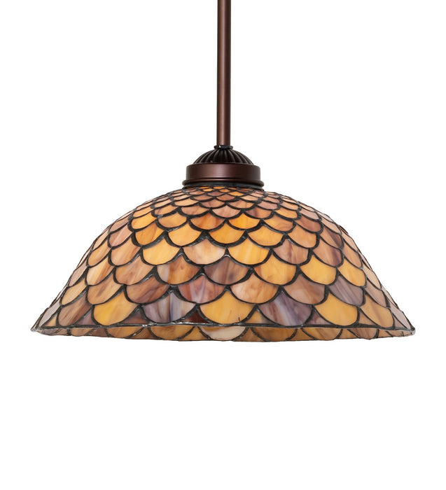 Meyda Tiffany 102299 One Light Pendant, Mahogany Bronze
