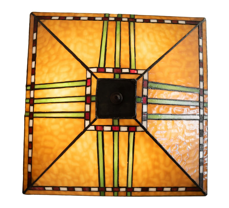 Meyda Tiffany 135004 Three Light Flushmount, Mahogany Bronze