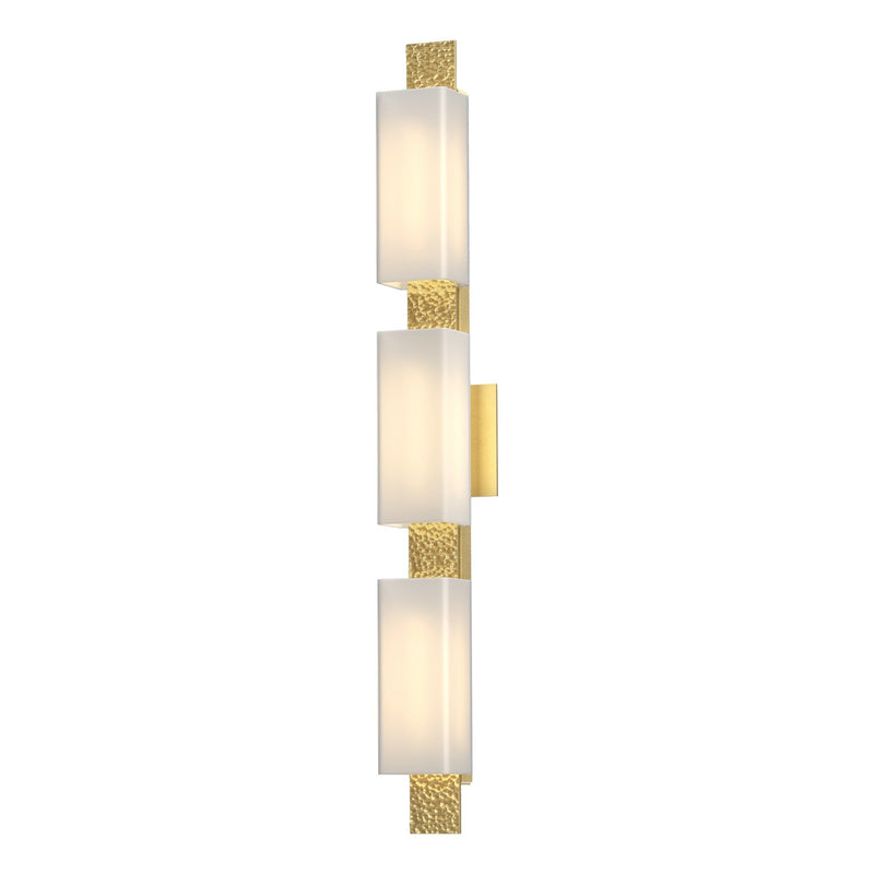 Hubbardton Forge 207697-SKT-86-GG0441 Three Light Wall Sconce, Modern Brass