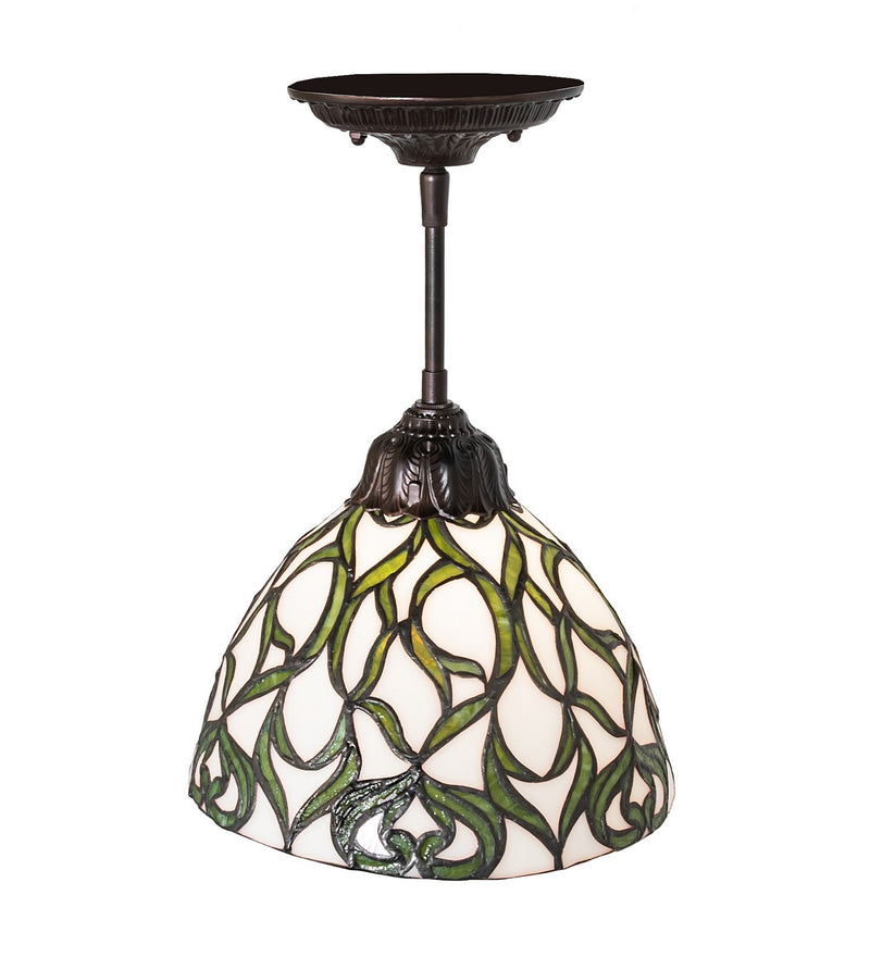 Meyda Tiffany 159546 One Light Mini Pendant, Mahogany Bronze