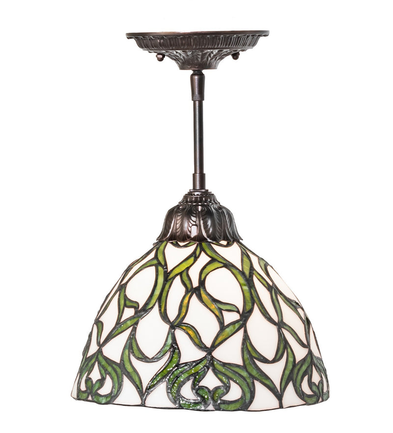 Meyda Tiffany 159546 One Light Mini Pendant, Mahogany Bronze