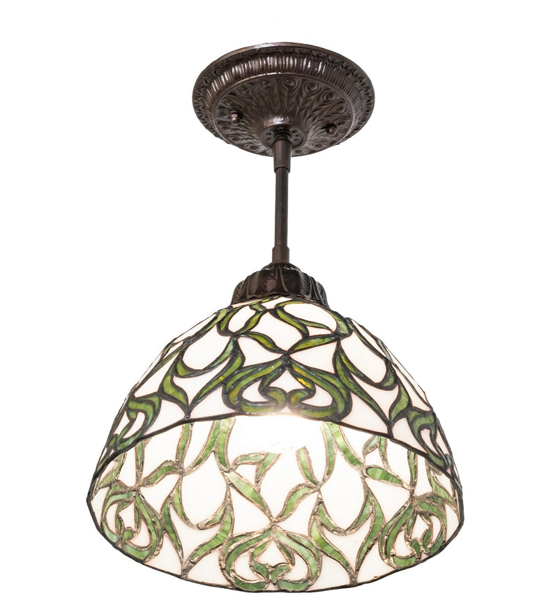 Meyda Tiffany 159546 One Light Mini Pendant, Mahogany Bronze