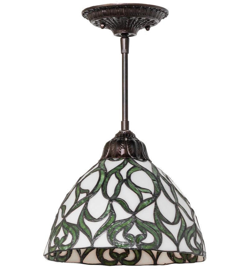 Meyda Tiffany 159546 One Light Mini Pendant, Mahogany Bronze