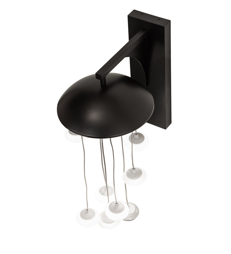 Meyda Tiffany 258610 LED Wall Sconce, Matte Black And Matte White