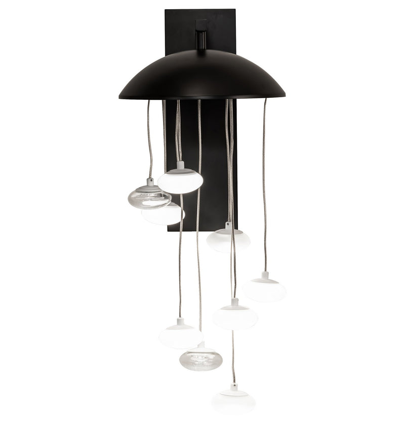 Meyda Tiffany 258610 LED Wall Sconce, Matte Black And Matte White