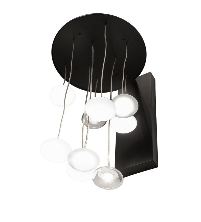 Meyda Tiffany 258610 LED Wall Sconce, Matte Black And Matte White