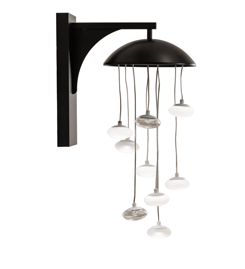 Meyda Tiffany 258610 LED Wall Sconce, Matte Black And Matte White