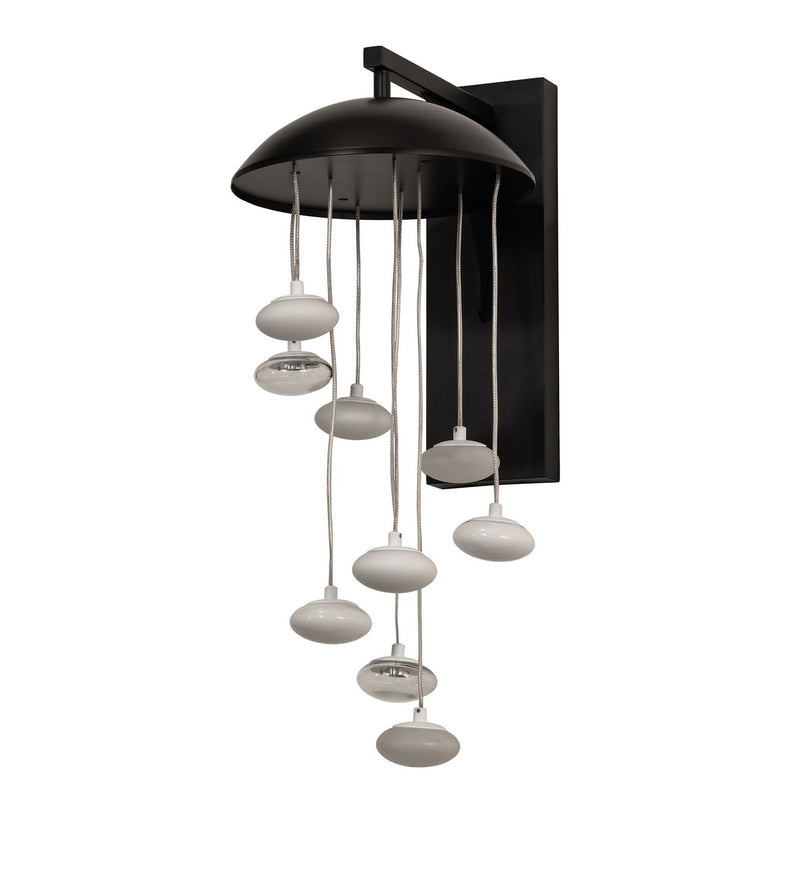 Meyda Tiffany 258610 LED Wall Sconce, Matte Black And Matte White