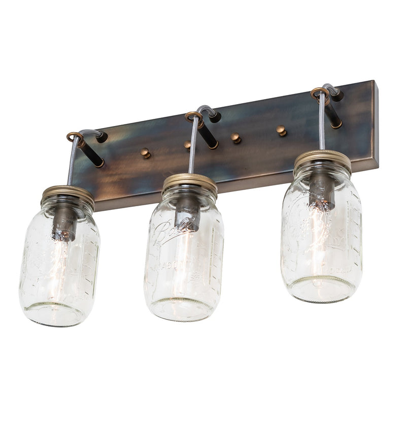 Meyda Tiffany 259052 Three Light Vanity, Light Burnished Antique Copper
