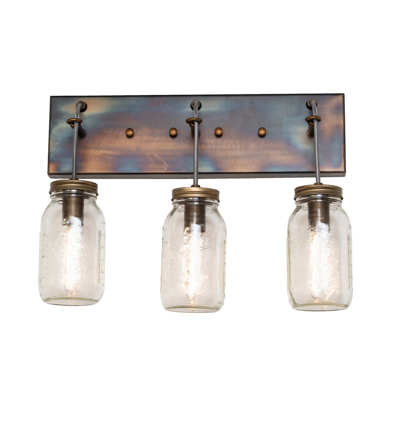 Meyda Tiffany 259052 Three Light Vanity, Light Burnished Antique Copper