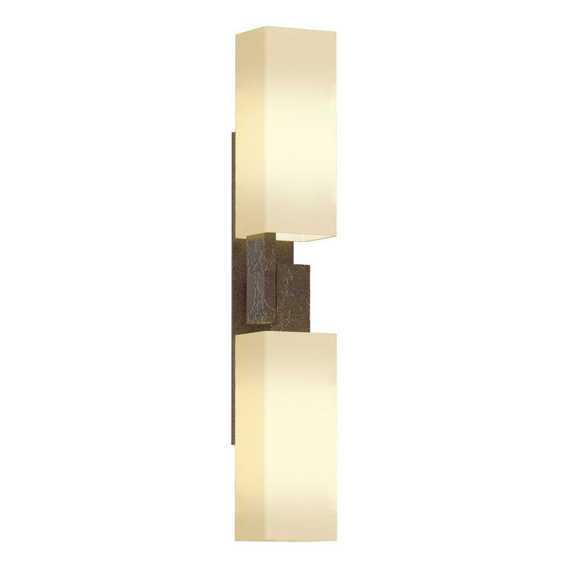 Hubbardton Forge 207801-SKT-05-GG0351 Two Light Wall Sconce, Bronze