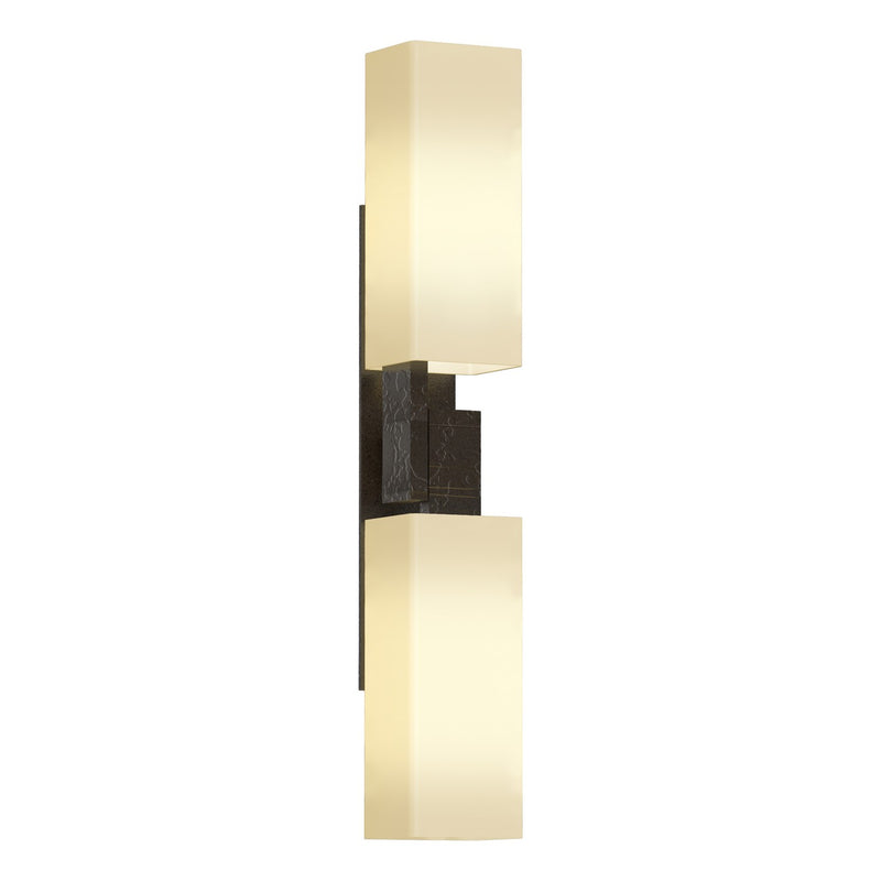 Hubbardton Forge 207801-SKT-14-GG0351 Two Light Wall Sconce, Oil Rubbed Bronze