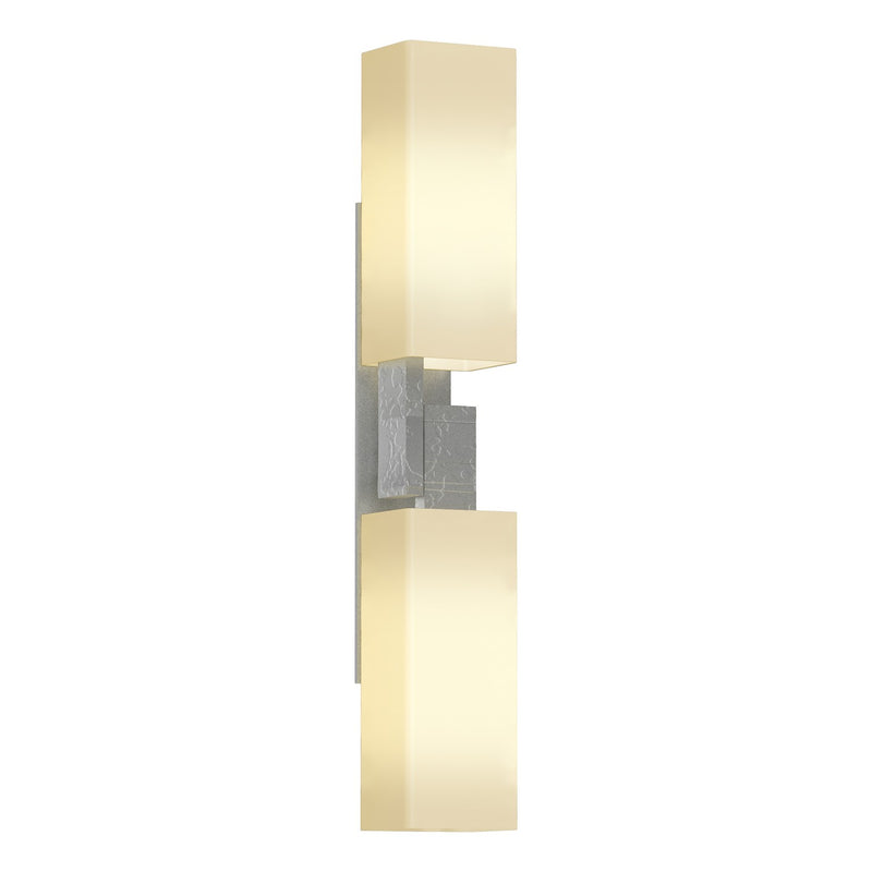 Hubbardton Forge 207801-SKT-82-GG0351 Two Light Wall Sconce, Vintage Platinum