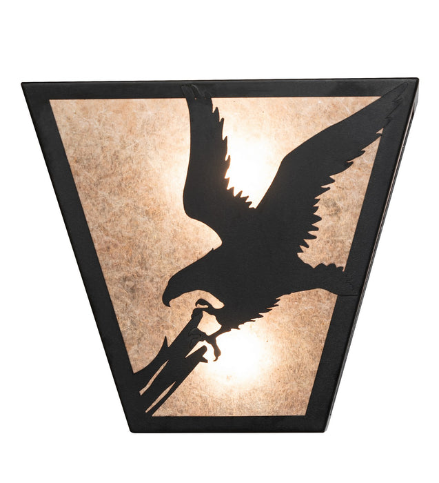 Meyda Tiffany 265562 Two Light Wall Sconce, Textured Black