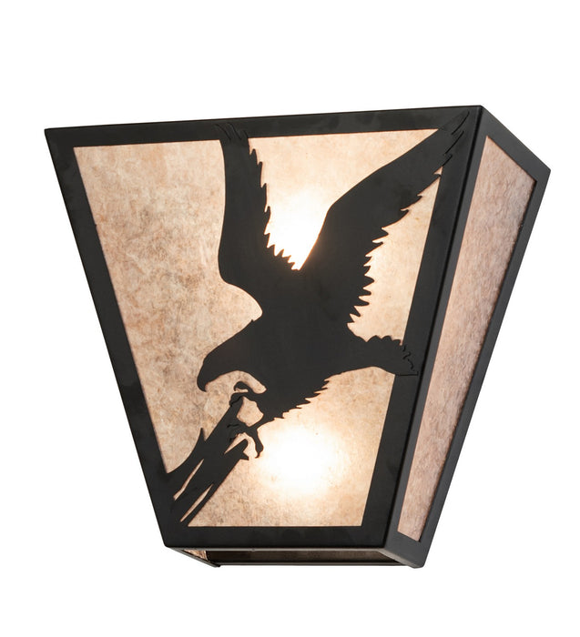 Meyda Tiffany 265562 Two Light Wall Sconce, Textured Black