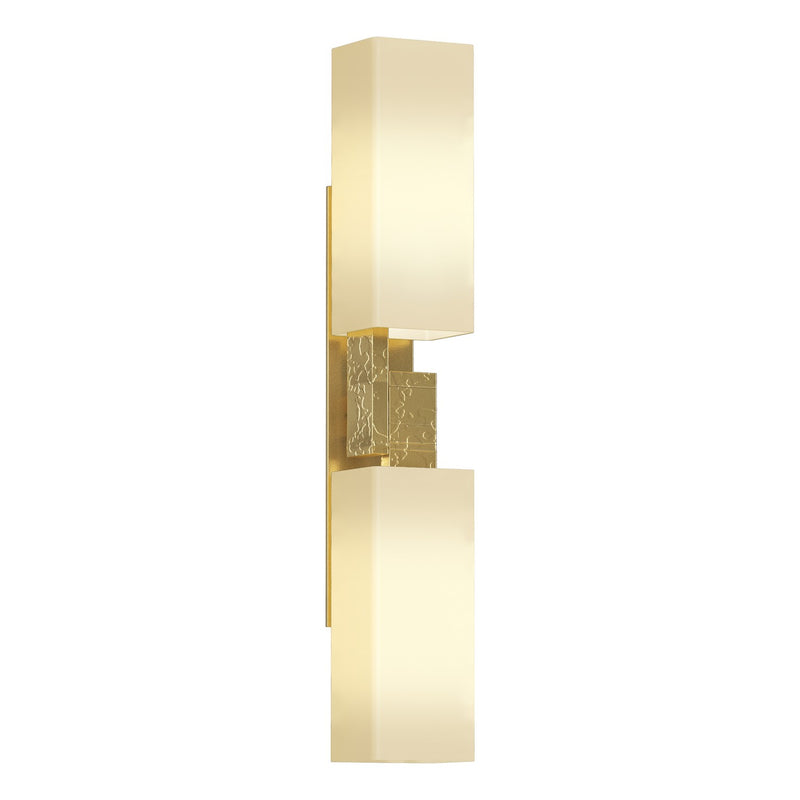 Hubbardton Forge 207801-SKT-86-GG0351 Two Light Wall Sconce, Modern Brass