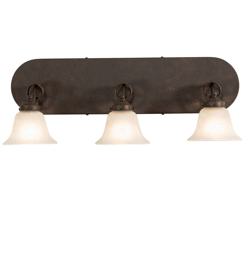 Meyda Tiffany 265866 Three Light Vanity, Gilded Tobacco