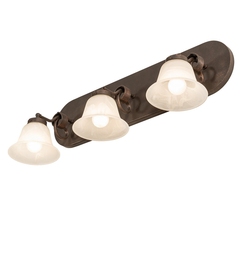 Meyda Tiffany 265866 Three Light Vanity, Gilded Tobacco