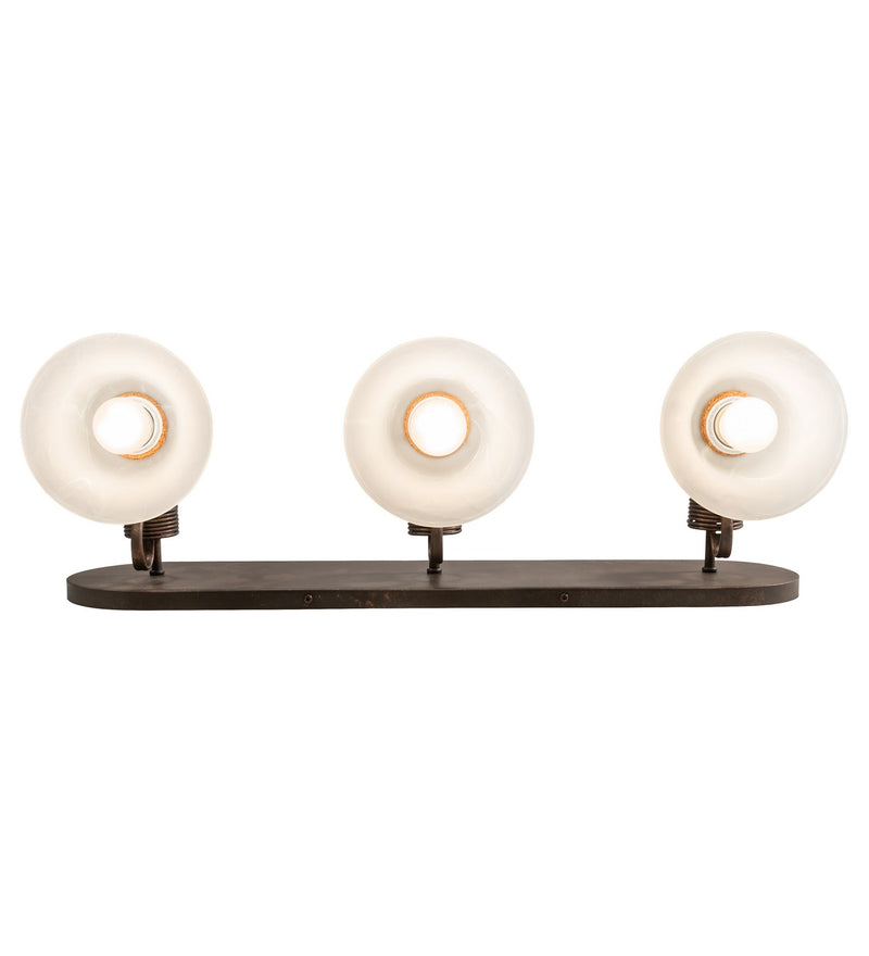 Meyda Tiffany 265866 Three Light Vanity, Gilded Tobacco