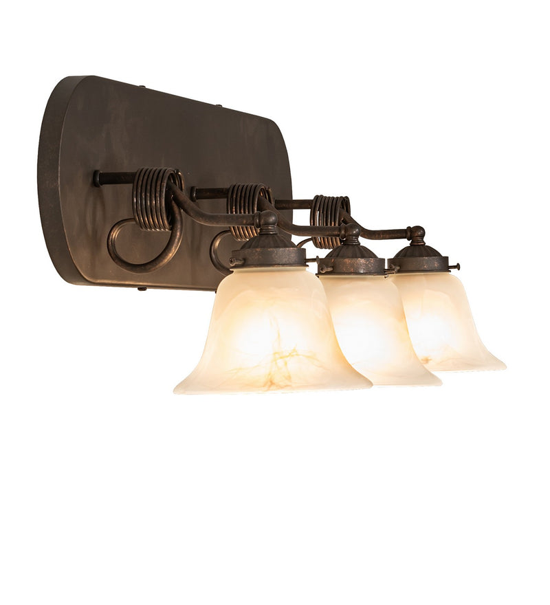 Meyda Tiffany 265866 Three Light Vanity, Gilded Tobacco