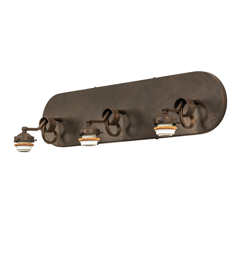 Meyda Tiffany 265866 Three Light Vanity, Gilded Tobacco