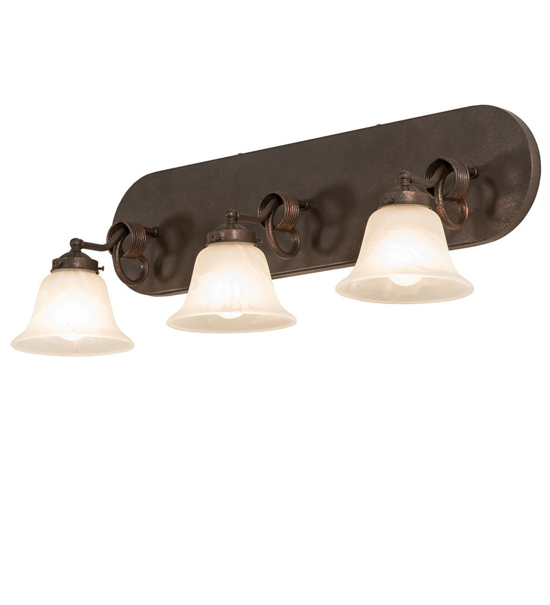 Meyda Tiffany 265866 Three Light Vanity, Gilded Tobacco