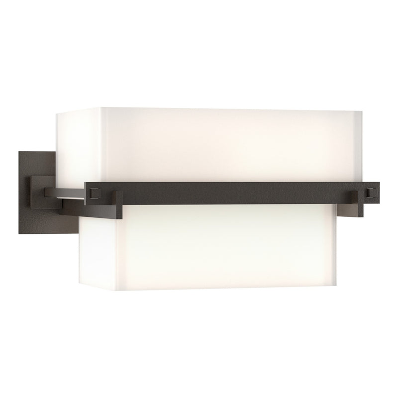 Hubbardton Forge 207821-SKT-14-GG0105 Two Light Wall Sconce, Oil Rubbed Bronze
