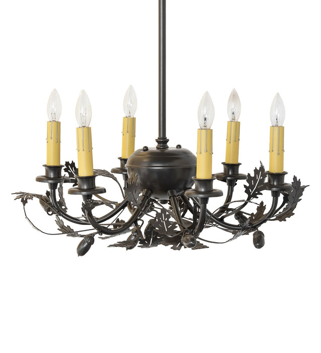 Meyda Tiffany 266809 Six Light Chandelier, Timeless Bronze